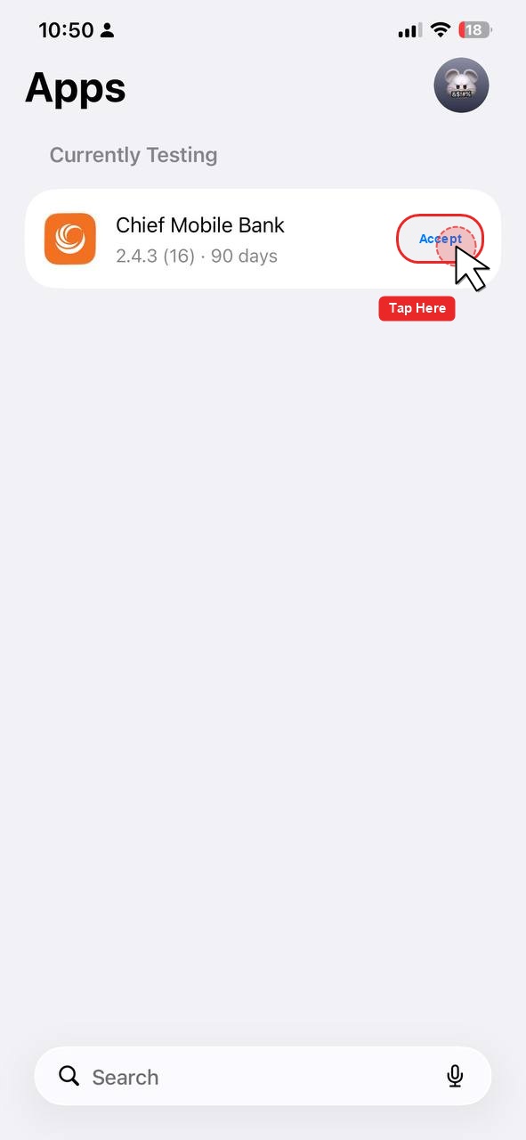 Step 3.2 - Tap Accept if requested